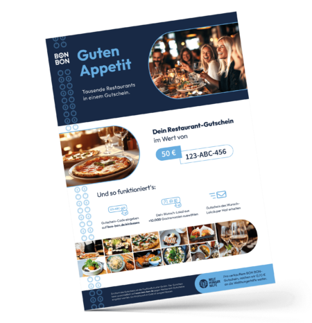 Restaurant-Gutschein für BON BON Restaurant-Geschenk-Gutschein
