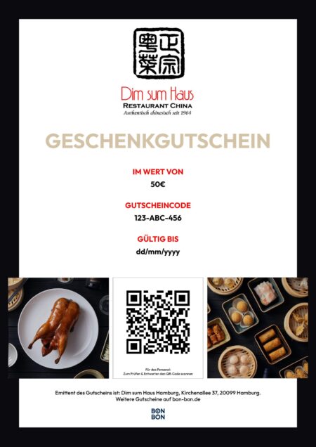 Restaurant-Gutschein für Dim sum Haus Hamburg