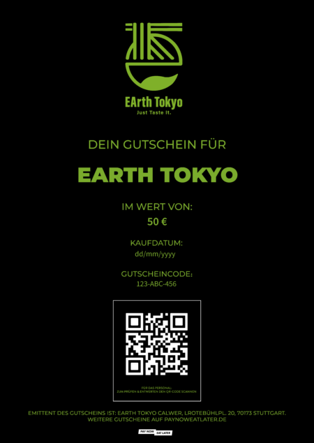 Restaurant-Gutschein für EArth Tokyo Calwer