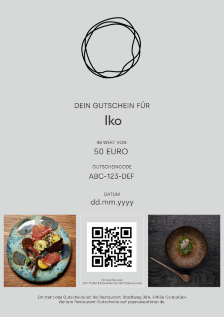 Restaurant-Gutschein für IKO RESTAURANT