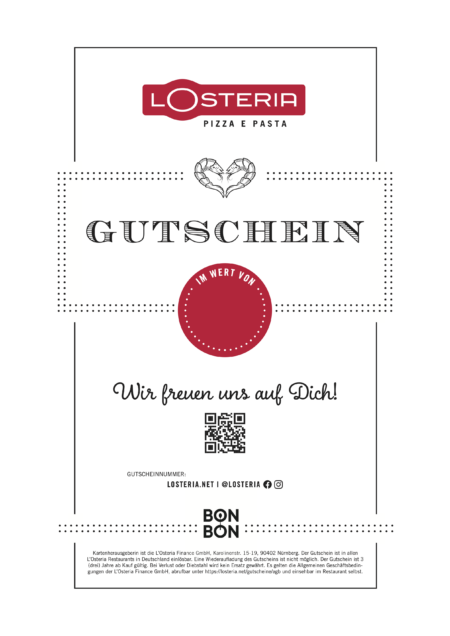 Restaurant-Gutschein für L’Osteria