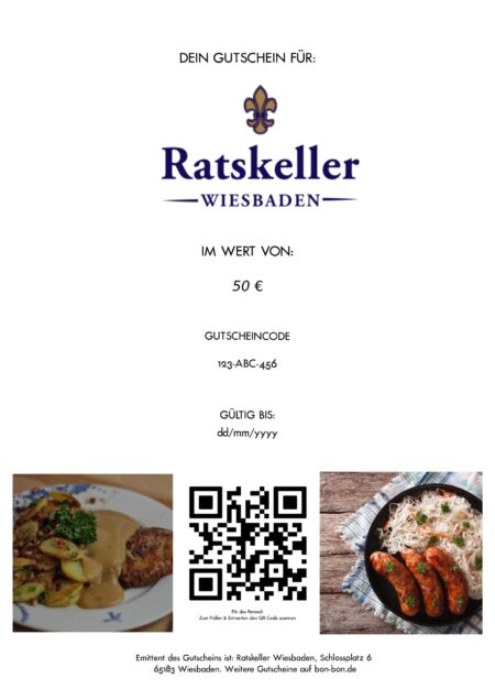 Restaurant-Gutschein für Ratskeller Wiesbaden