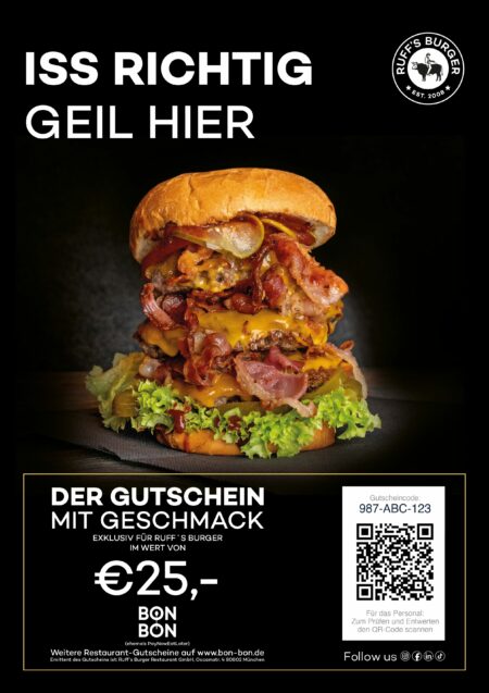 Restaurant-Gutschein für Ruff’s Burger