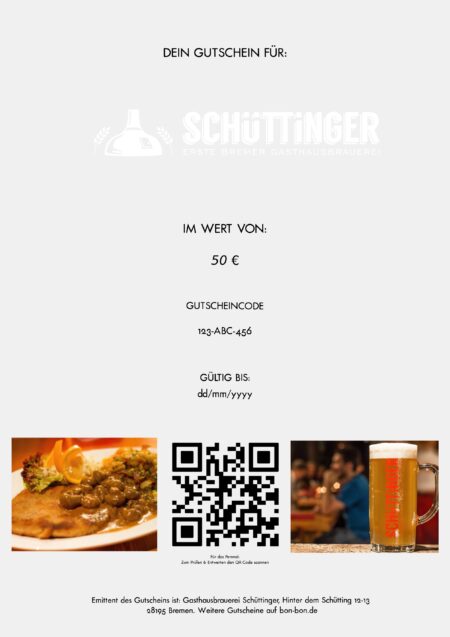 Restaurant-Gutschein für Schüttinger