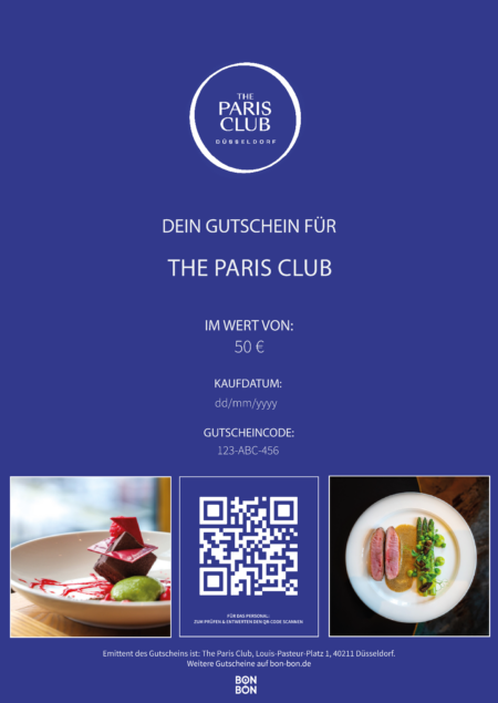 Restaurant-Gutschein für The Paris Club