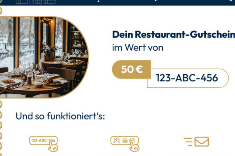 Restaurant Gutschein für Universal-Gutschein Weihnachten