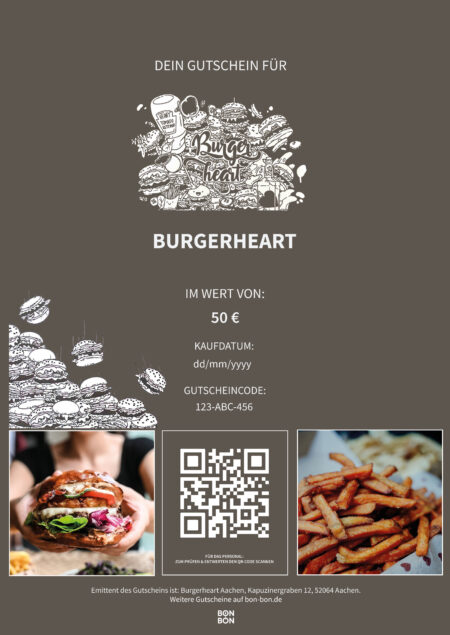 Restaurant-Gutschein für Burgerheart