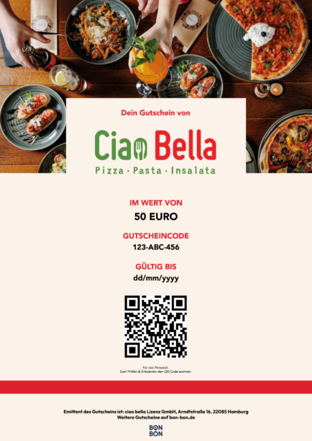 Restaurant-Gutschein für Ciao Bella
