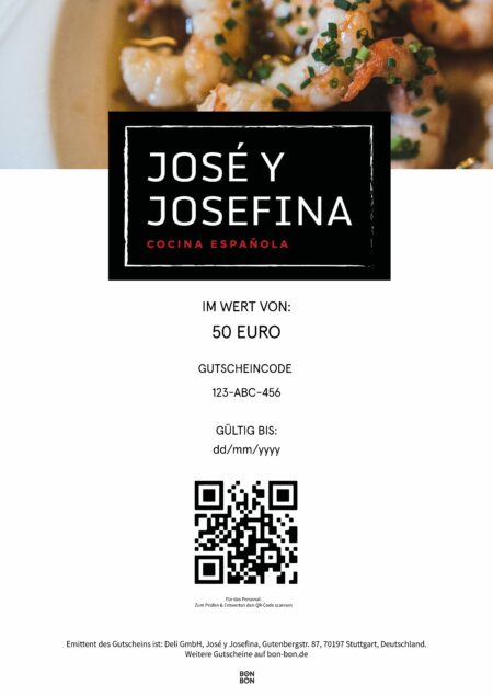 Restaurant-Gutschein für Jose y Josefina Deli GmbH
