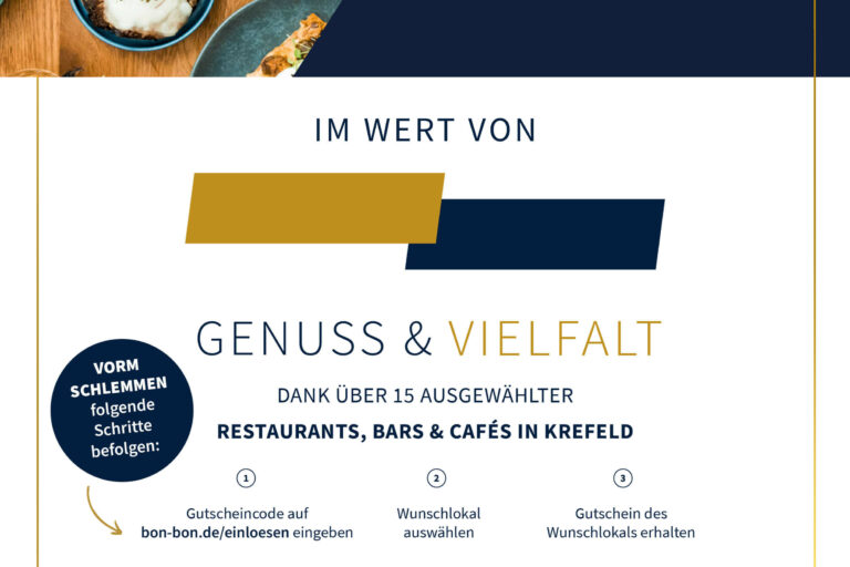 Restaurant Gutschein für Restaurant-Gutschein für Krefeld