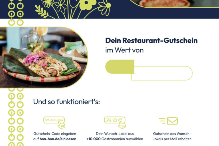 Restaurant Gutschein für Vielen Dank Gutschein