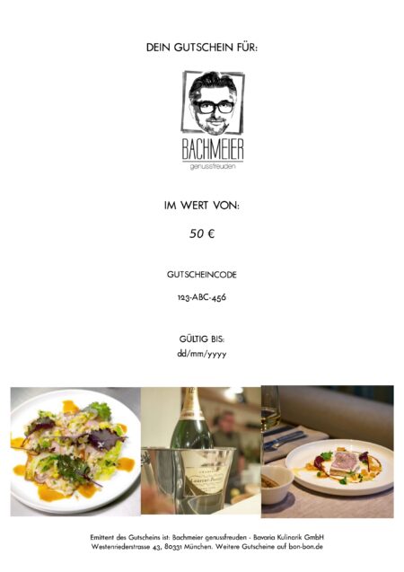 Restaurant-Gutschein für Bachmeier Genussfreuden