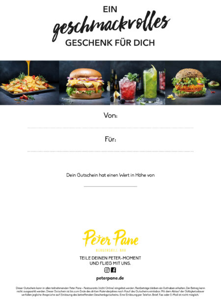 Restaurant-Gutschein für Peter Pane Gratis