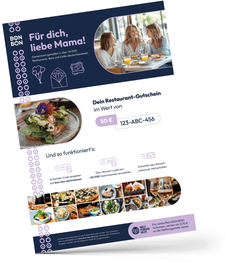 Gutschein zum Muttertag Gutschein bequem online bestellen