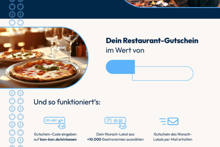 Restaurant Gutschein für BON BON Gutschein Gratis