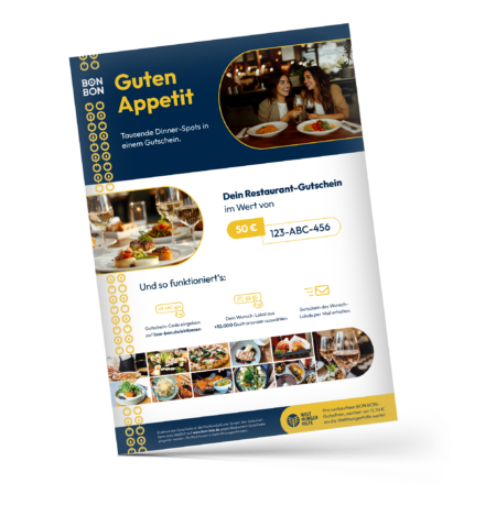 Restaurant-Gutschein für Abendessen-Gutschein