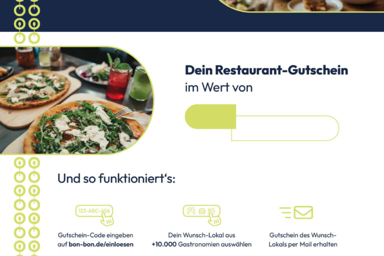 Restaurant Gutschein für Lunch-Gutschein