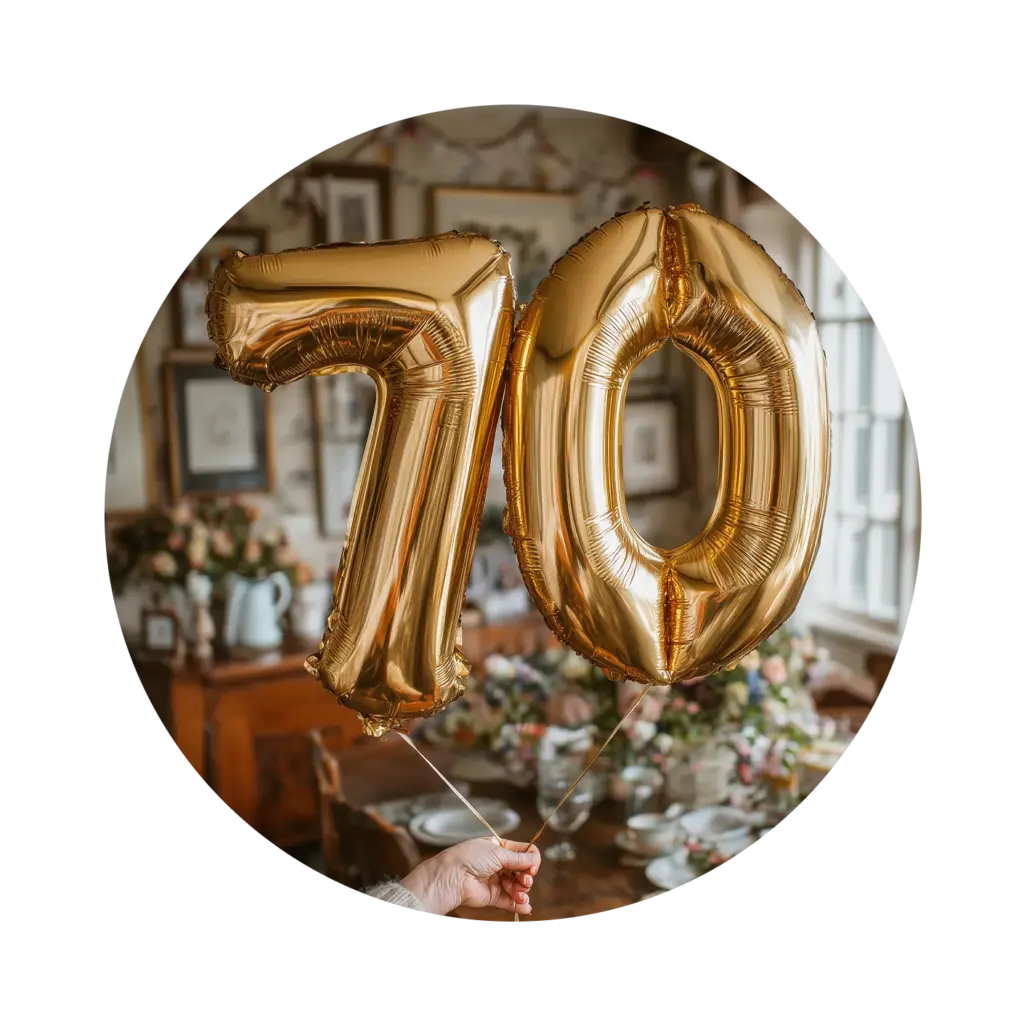 Geschenk Gutschein Ein besonderes Geschenk zum 70. Geburtstag