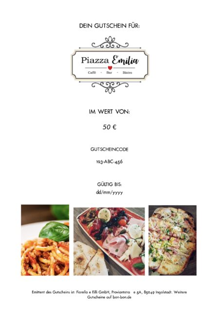 Restaurant-Gutschein für Piazza Emilia