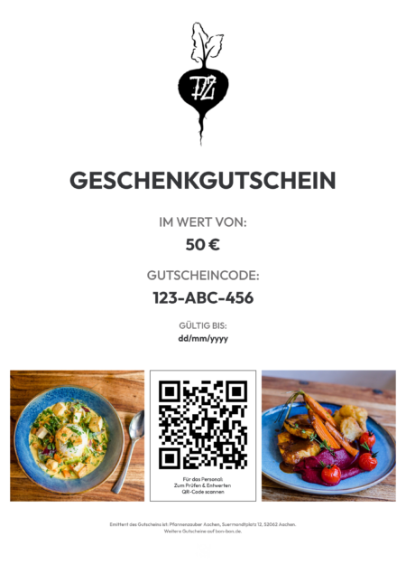 Restaurant-Gutschein für Pfannenzauber
