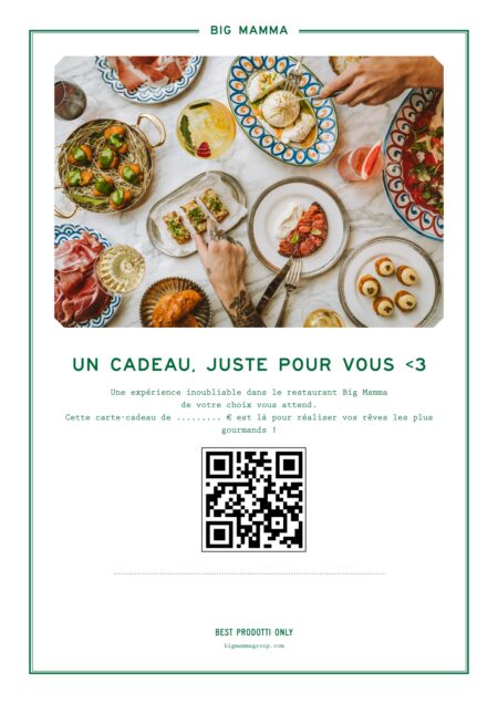 Restaurant-Gutschein für Gift Card Big Mamma Belgium