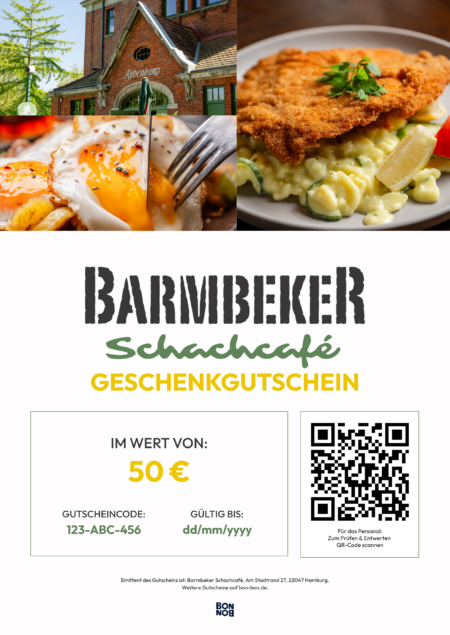 Restaurant-Gutschein für Barmbeker Schachcafé