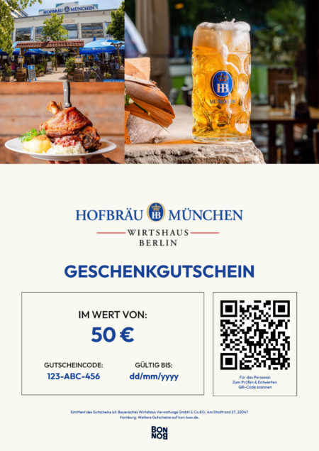Restaurant-Gutschein für Hofbräu Wirtshaus Berlin