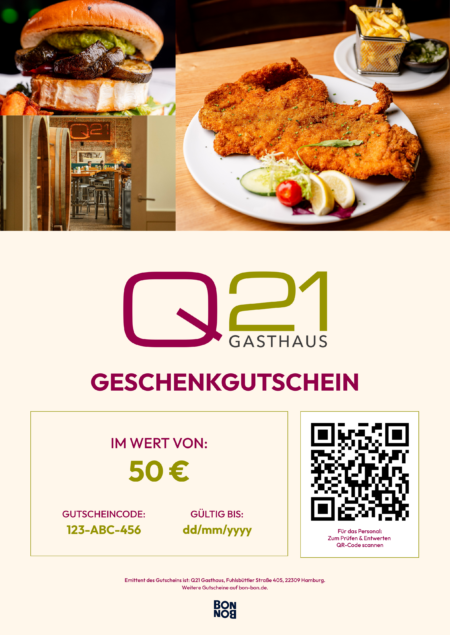 Restaurant-Gutschein für Q21 Gasthaus