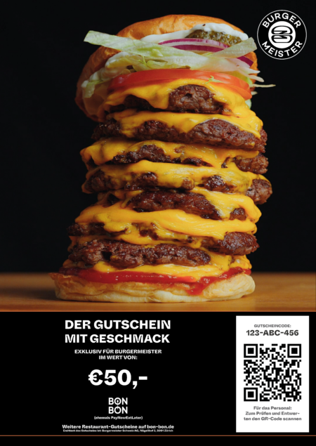 Restaurant-Gutschein für Burgermeister Schweiz