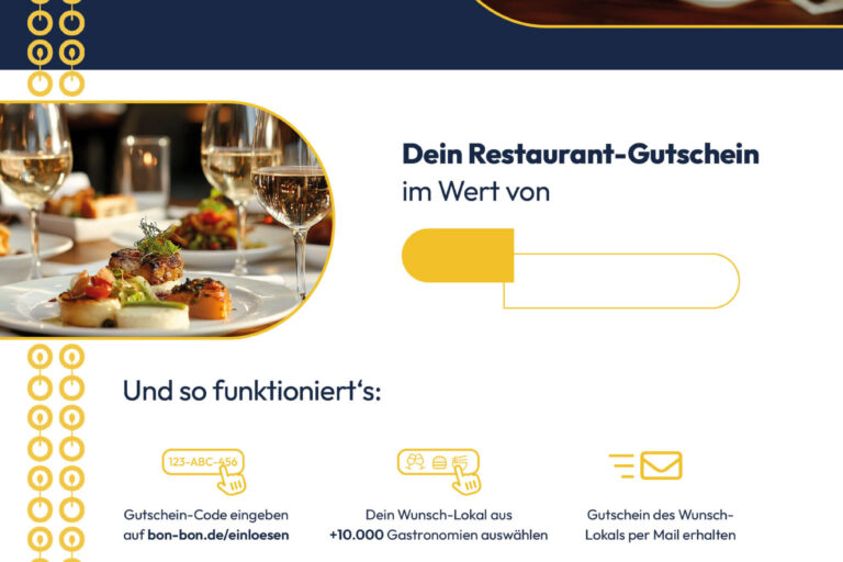 Restaurant Gutschein für Abendessen-Gutschein