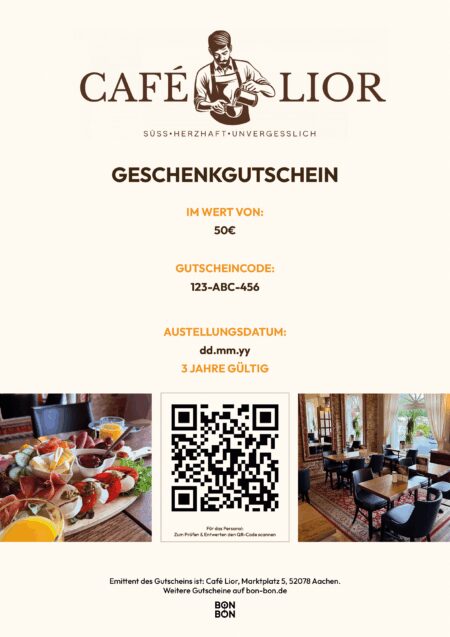 Restaurant-Gutschein für Café Lior