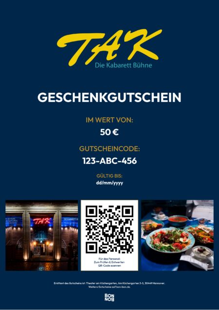 Restaurant-Gutschein für Theater am Küchengarten