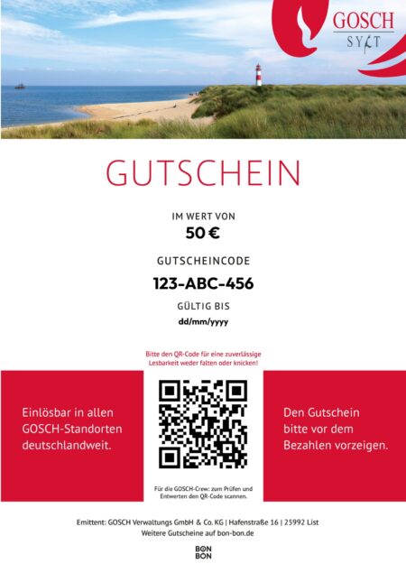 Restaurant-Gutschein für GOSCH Sylt