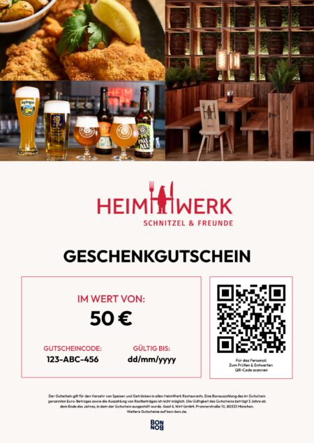 Restaurant-Gutschein für HeimWerk
