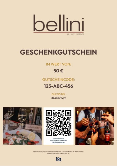 Restaurant-Gutschein für Bellini im TRESOR