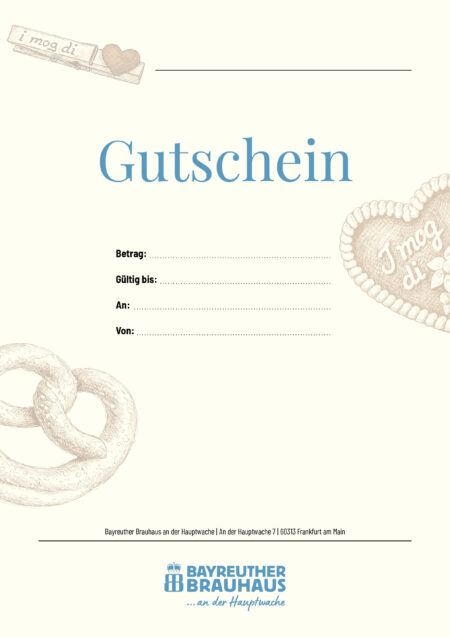 Restaurant-Gutschein für Bayreuther Brauhaus an der Hauptwache