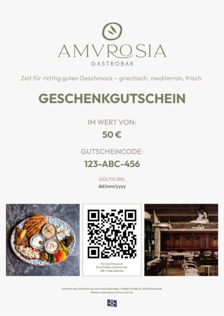 Restaurant-Gutschein für Amvrosia Gastrobar
