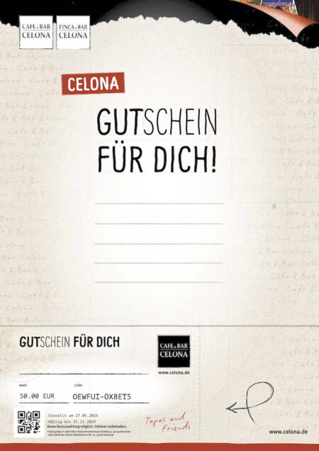 Restaurant-Gutschein für Café & Bar Celona