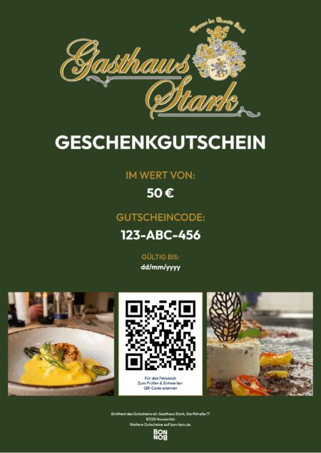 Restaurant-Gutschein für Gasthaus Stark