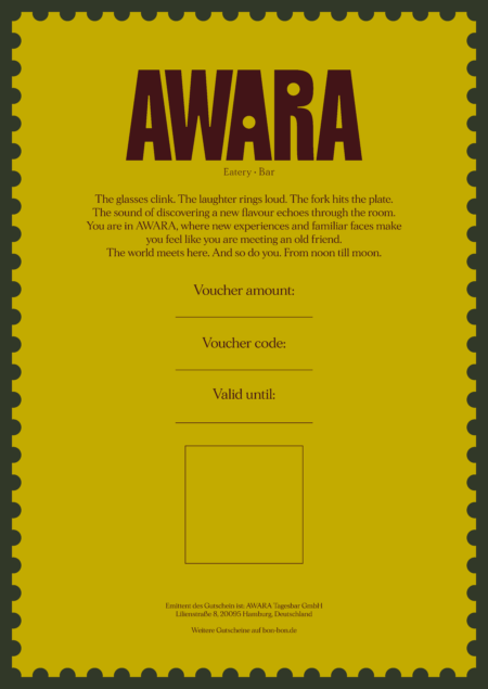 Restaurant-Gutschein für AWARA Eatery & Bar