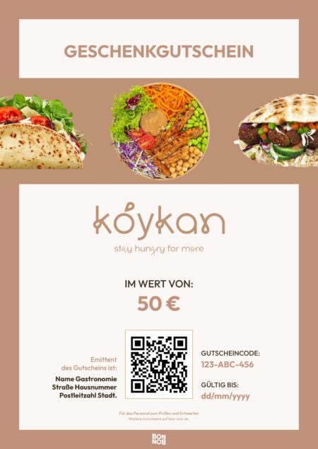 Restaurant-Gutschein für koykan