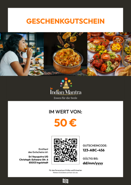 Restaurant-Gutschein für Indian Mantra