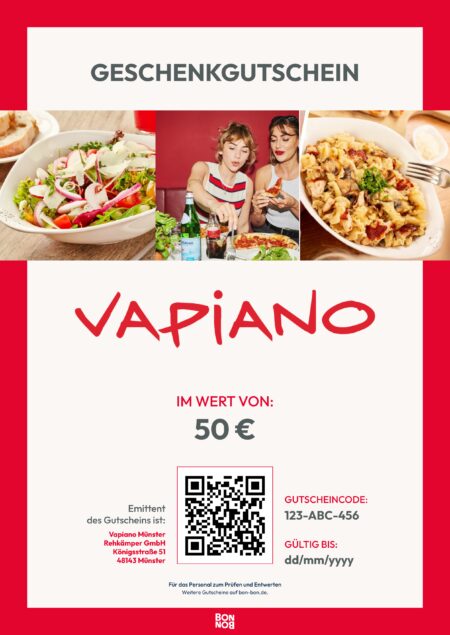 Restaurant-Gutschein für Vapiano Münster
