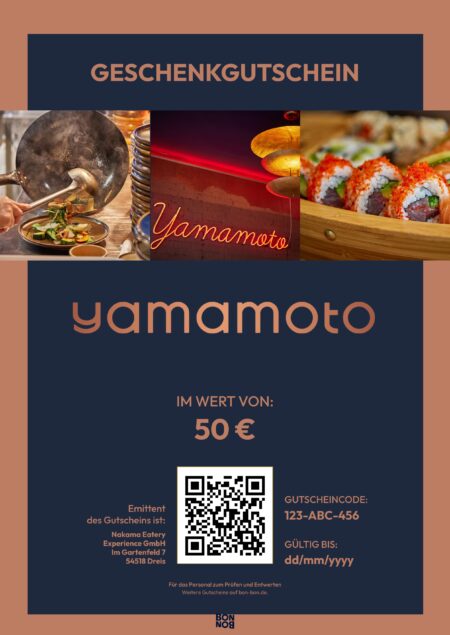 Restaurant-Gutschein für yamamoto