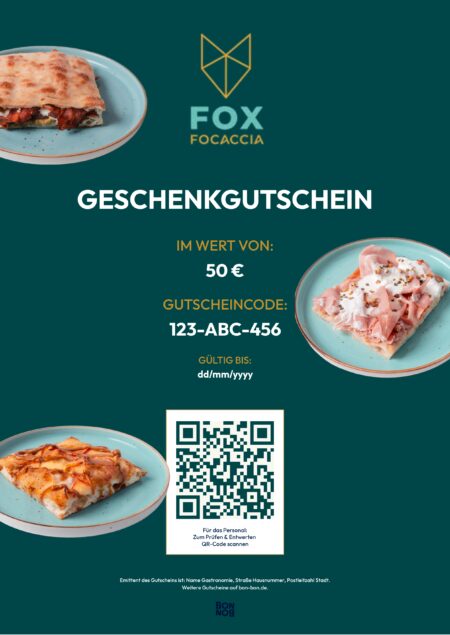 Restaurant-Gutschein für Fox Focaccia