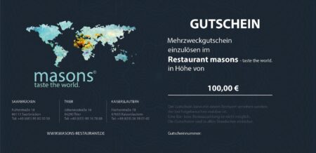 Restaurant-Gutschein für masons