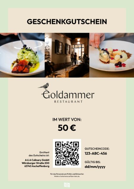 Restaurant-Gutschein für Goldammer Restaurant