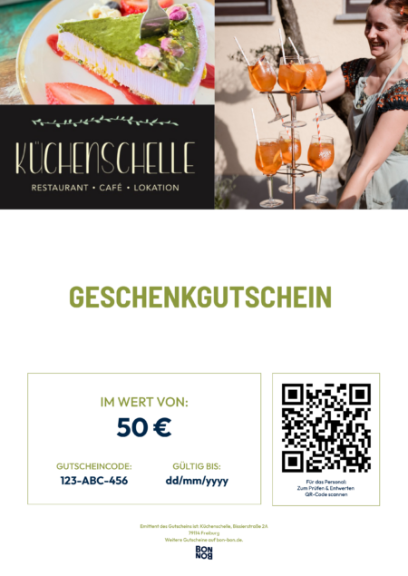 Restaurant-Gutschein für Küchenschelle