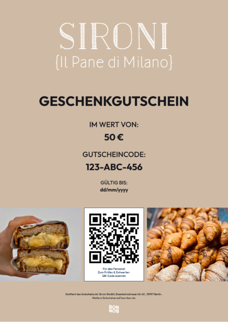 Restaurant-Gutschein für SIRONI