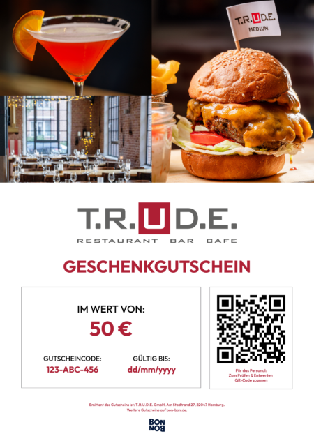 Restaurant-Gutschein für T.R.U.D.E.